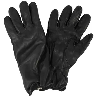 Brit. Lederhandschuhe, gefüttert, schwarz, gebr.