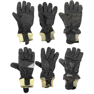 Brit. Feuerwehr-Handschuhe, Leder, gefüttert, gebr.