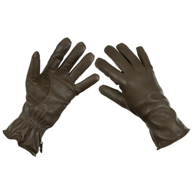 Brit. Lederhandschuhe, braun, "MK II Combat", gefütt., gebr.