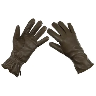 Brit. Lederhandschuhe, braun, "MK II Combat", gefütt., gebr.