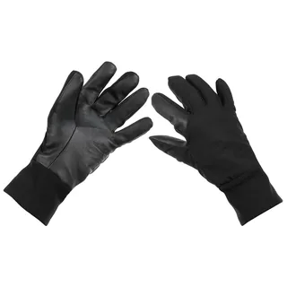Brit. Fingerhandschuhe, schwarz, gefüttert, gebr.