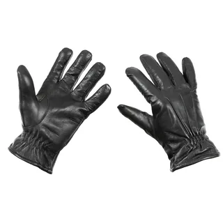 Holl. Lederhandschuhe, gebr., gefüttert, schwarz