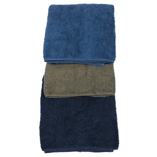 Holl. Handtuch, Frottee, oliv und blau sort., gebr.
