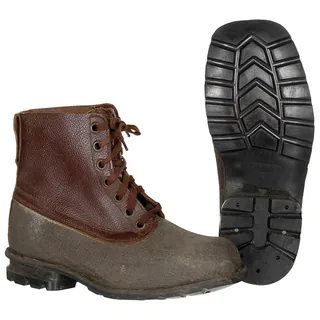 Schwed. Marschstiefel, braun, "Tretorn", Leder/Gummi, gebr.