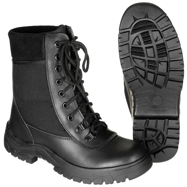 Franz. Einsatzstiefel, Leder/Cordura, schwarz, neuw.