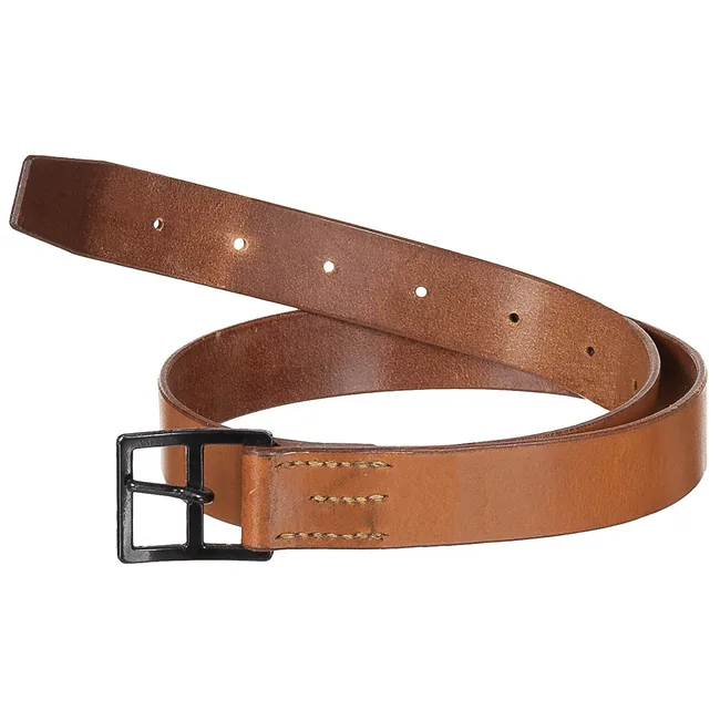Schweiz. Hosengürtel, Leder, braun, 33 mm, neuw.