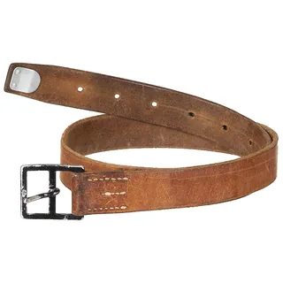 Schweiz. Hosengürtel, Leder, braun, 33 mm, gebr.