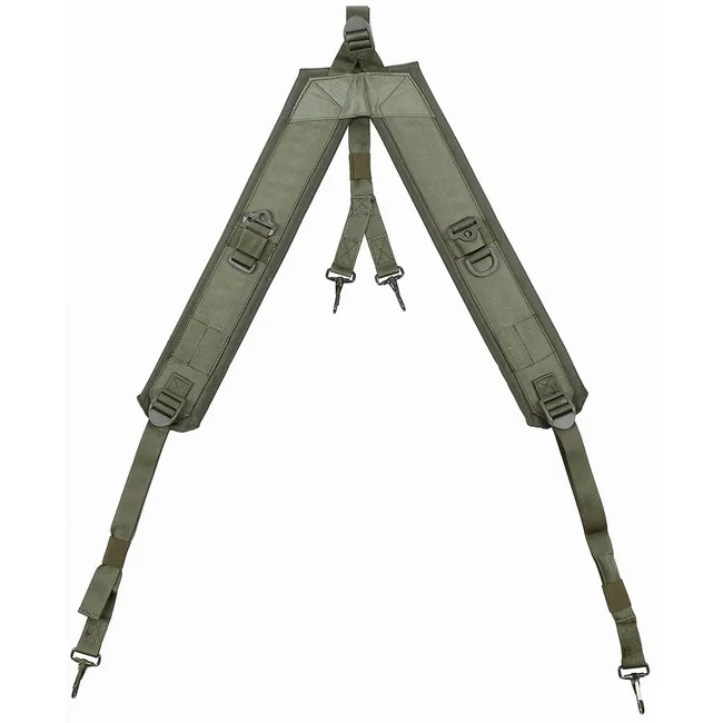 Ital. Suspender, Y Typ, oliv, neuwertig