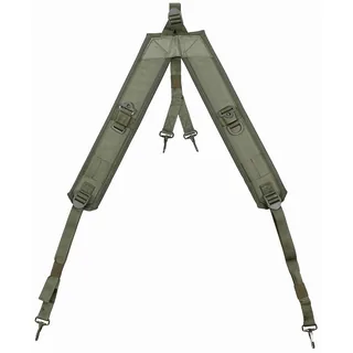 Ital. Suspender, Y Typ, oliv, neuwertig