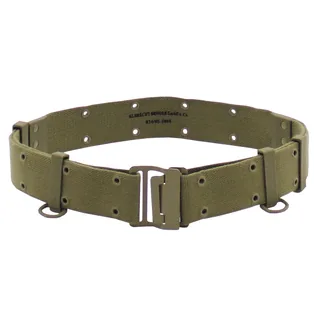 Franz. Lochkoppel, khaki, mit Metallverschluss, neuw.