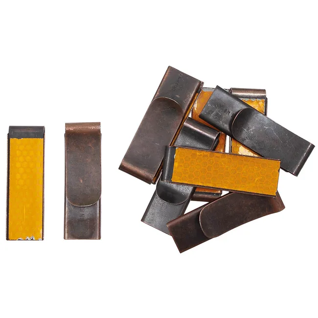 Österr. Reflektorclip, Metall, 6,5 x 2 cm, gebr.