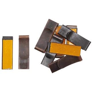 Österr. Reflektorclip, Metall, 6,5 x 2 cm, gebr.