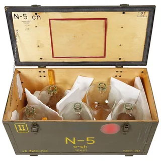 CZ/SK Glasflasche, 5 St., 5l, inkl. Transportbox, neuw.