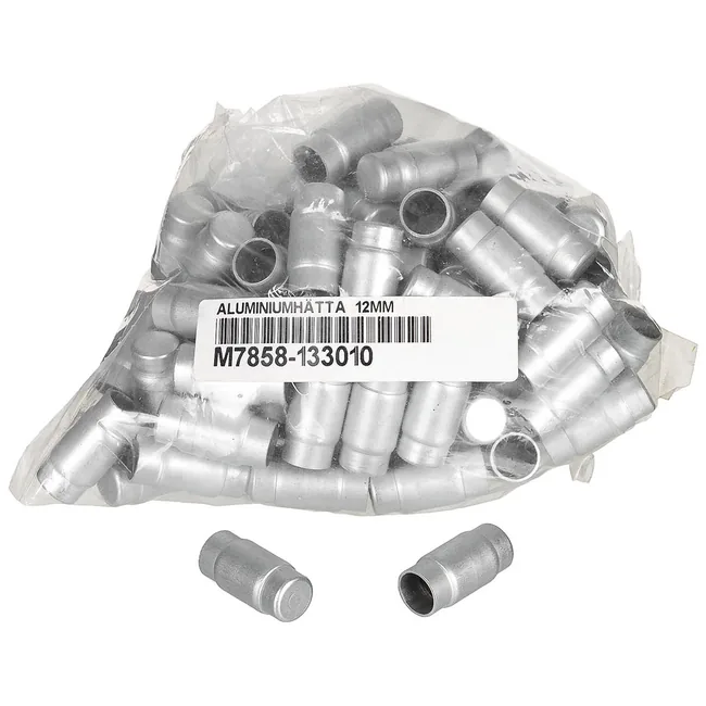 Schwed. Aluminiumkappe, 12 mm, 100er Pack, neuw.