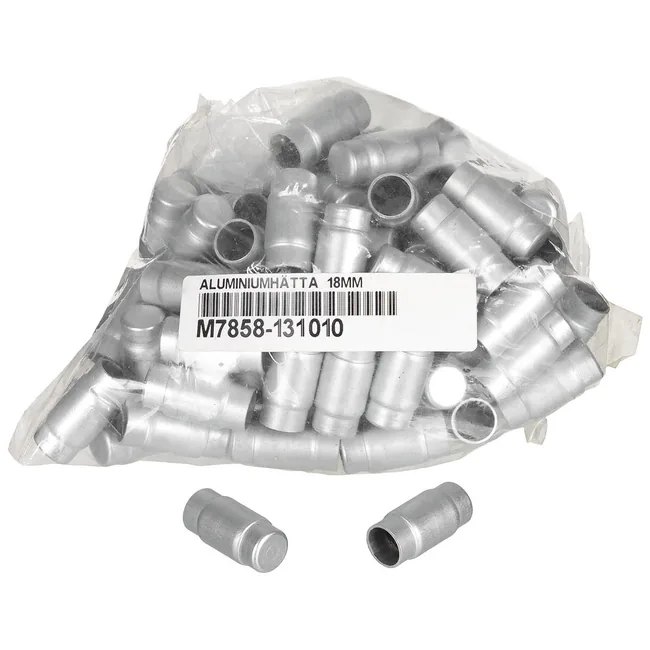 Schwed. Aluminiumkappe, 18 mm, 100er Pack, neuw.