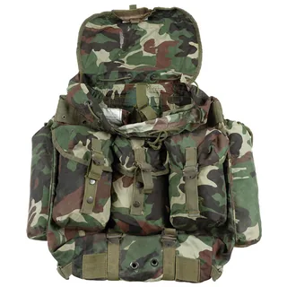 Türk. Rucksack, tarn, gebr., TOP ZUSTAND, Metallgestell