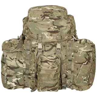 Brit. Rucksack, "INF Short", Seitentaschen, MTP, IRR, gebr.