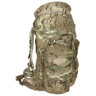 Brit. Rucksack, "INF Long", Seitentaschen, MTP, IRR, gebr.