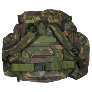 Brit. Rucksack, "PLCE SHORT", Seitentaschen, DPM tarn, gebr.