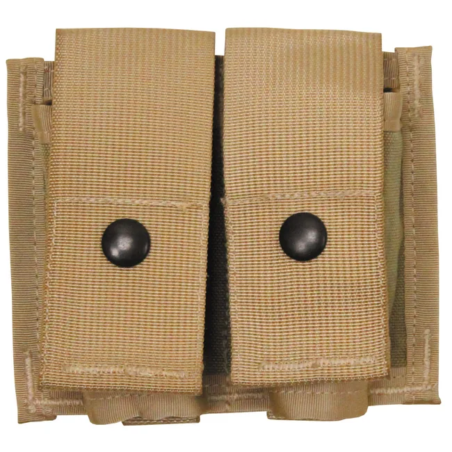 US Patronentasche, "MOLLE", doppel, 3 Fb.desert, neuw.