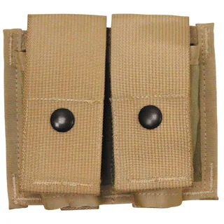 US Patronentasche, "MOLLE", doppel, 3 Fb.desert, neuw.