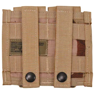 US Patronentasche, "MOLLE", doppel, 3 Fb.desert, neuw.