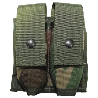 US Patronentasche, "MOLLE", doppel, woodland, gebr.