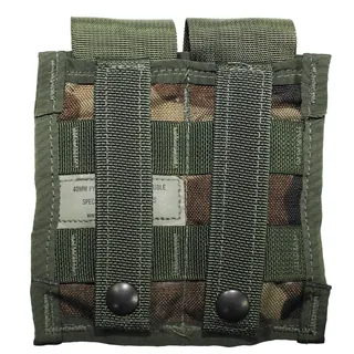 US Patronentasche, "MOLLE", doppel, woodland, gebr.