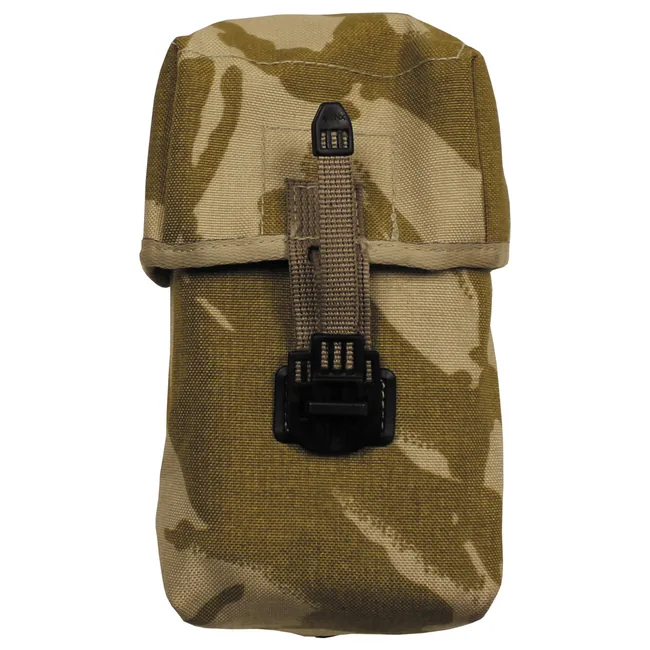 Brit. Koppeltasche, MOLLE, Wasserflasche, desert, gebr.