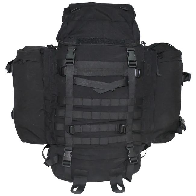 Holl. Rucksack, Medium, mit, Seitentaschen, schwarz, gebr.