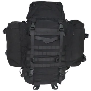 Holl. Rucksack, Medium, mit, Seitentaschen, schwarz, gebr.