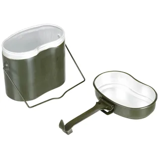 Rumän. Essgeschirr, oliv, 2-teilig, gebr.