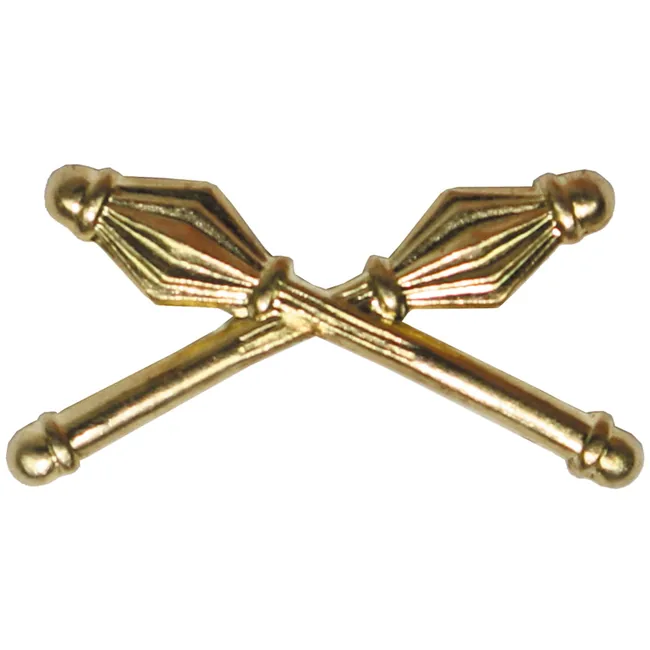 CZ/SK Metallabzeichen, gold, "Streitkolben", neuw.