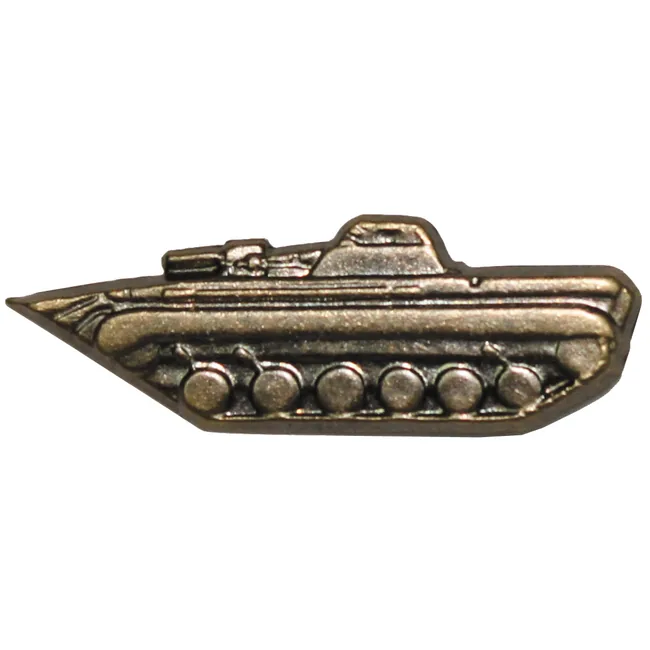CZ/SK Metallabzeichen, bronze, "Panzer", neuw.