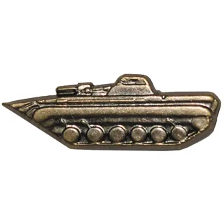 CZ/SK Metallabzeichen, bronze, "Panzer", neuw.