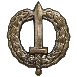 CZ/SK Metallabzeichen, bronze, "Schütze", neuw.