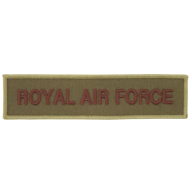 Brit. Stickabzeichen, khaki, "ROYAL AIR FORCE", neuw.