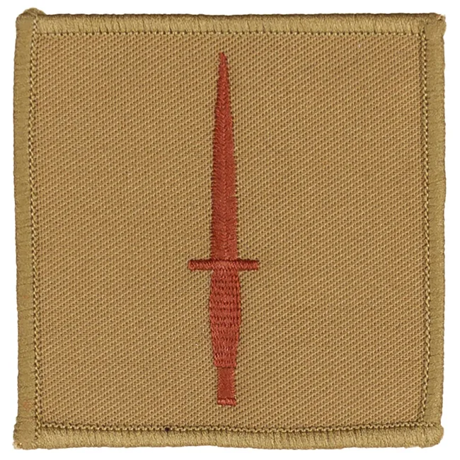 Brit. Stickabzeichen, khaki, "ROYAL NAVY COMMANDO", neuw.