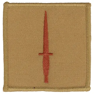 Brit. Stickabzeichen, khaki, "ROYAL NAVY COMMANDO", neuw.