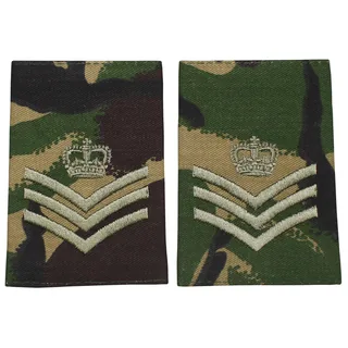 Brit. Schulterklappen, DPM, 10 Paar, STAFF SERGEANT