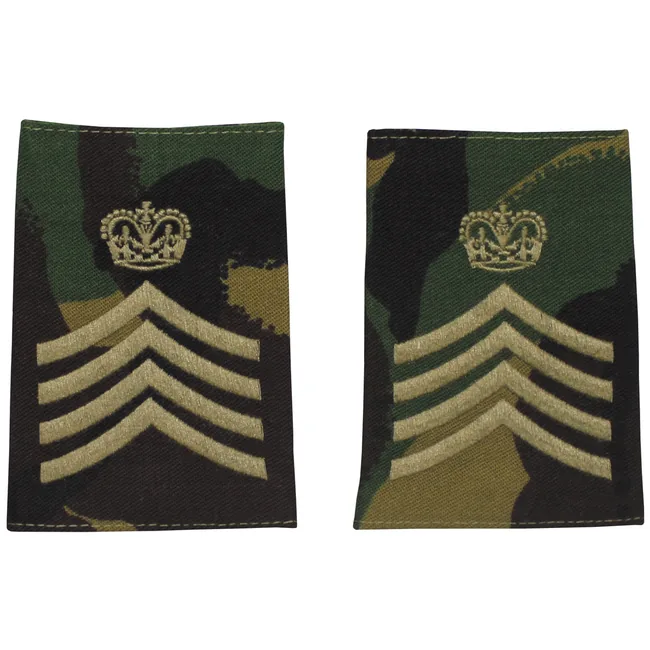 Brit. Schulterklappen, DPM, 10 Paar, DRUM MAJOR, neuw.