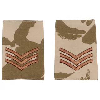 Brit. Schulterklappen, desert, 10 Paar, COMBAT DRESS SERGEANT