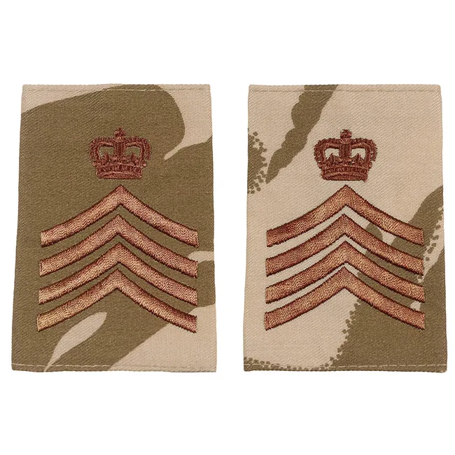 Brit. Schulterklappen, desert, 10 Paar, DRUM MAJOR, neuw.