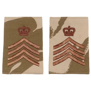Brit. Schulterklappen, desert, 10 Paar, DRUM MAJOR, neuw.