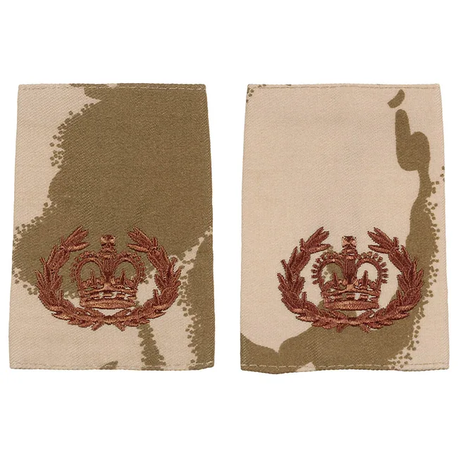 Brit. Schulterklappen, desert, 10 Paar, RQMS QMSI, neuw.