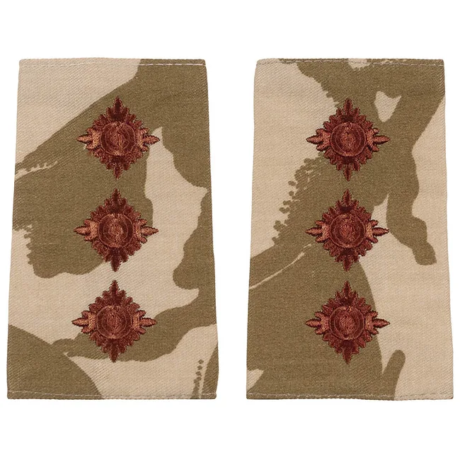 Brit. Schulterklappen, desert, 10 Paar, CAPTAIN, neuw.