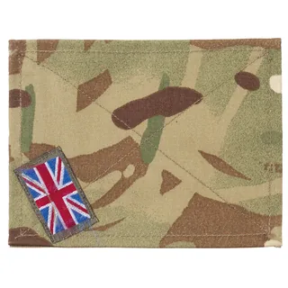 Brit. Klettabdeckung, MTP, mit Fahne, 13 x 10 cm, gebr.