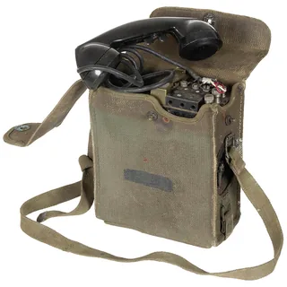 US Feldtelefon, EE-8, mit Canvastasche, gebr.