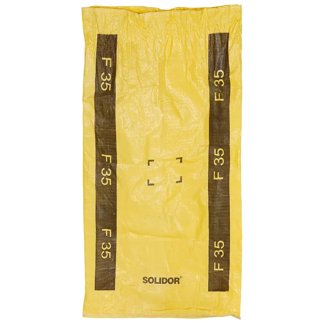Gewebesack, gelb, Gr.: 140 x 70 cm, gebr.