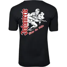 Herren Premium T-Shirt - Infanterie, Königin aller Waffen Rückseite